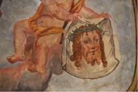 Un ange porte le voile représentant le Christ coiffé de la couronne d’épines (fresque, détail) - Agrandir l'image, fenêtre modale