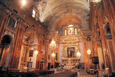 Vue de l’intérieur, la nef, Église du Gésu, 1612-164, Nice - Agrandir l'image 2 sur 11, fenêtre modale