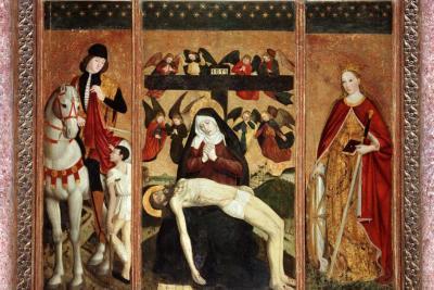 Retable de La Piéta, Louis Bréa, 1475 - Agrandir l'image 1 sur 5, fenêtre modale