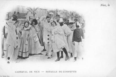 Nice, le carnaval, bataille de confettis - Agrandir l'image 1 sur 4, fenêtre modale