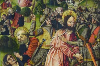Le Martyre du Christ, Maître de Palanquinos, fin XVe siècle, Huile sur bois, 130 x 88 cm - Agrandir l'image 4 sur 5, fenêtre modale