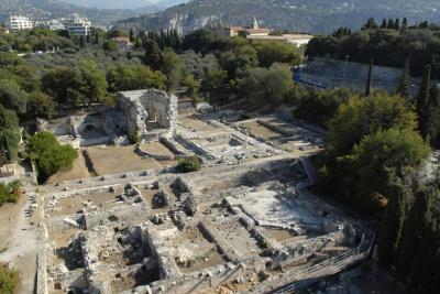Vue des thermes de l’Est, au premier plan , et des thermes du Nord, dans le fond - Agrandir l'image 3 sur 6, fenêtre modale