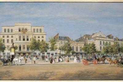 Le boulevard du crime, peinture de Adolphe Martial Potémont, 1862 - Agrandir l'image 4 sur 4, fenêtre modale