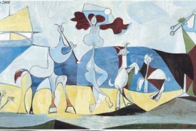 La joie de Vivre, Pablo Picasso, 120x250cm, 1946 Musée Picasso Antibes - Agrandir l'image 2 sur 6, fenêtre modale