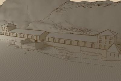 Lazaret de la Darse, reconstitution 3D - Agrandir l'image 4 sur 6, fenêtre modale