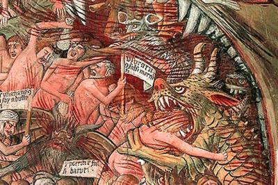 Le Léviathan, détail de la scène du Jugement Dernier - Agrandir l'image 17 sur 19, fenêtre modale