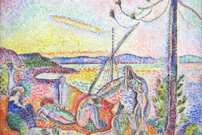  Luxe, calme et volupté, peinture d'Henri Matisse, 1904, Huile sur toile, 0.98m X 1.185 m, musée d'Orsay, Paris - Agrandir l'image 1 sur 2, fenêtre modale
