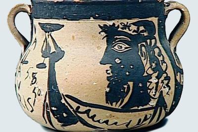 Pignate décorée à l'engobe noir, Pablo Picasso, 1950 - Musée National Picasso - Agrandir l'image 1 sur 4, fenêtre modale