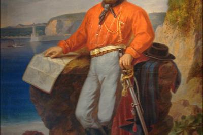 Portrait de Giuseppe Garibaldi. Huile sur toile de Carlo Garacci (Nice 1818-1895) - Agrandir l'image 8 sur 10, fenêtre modale