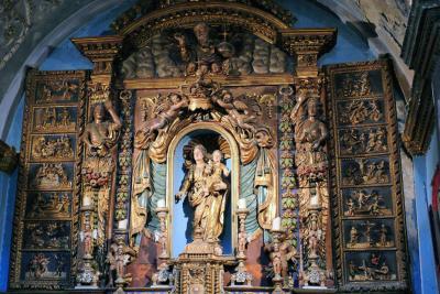 Retable du rosaire en bois sculpté, XVIIe siècle, chapelle de Gubernatis - Agrandir l'image 6 sur 7, fenêtre modale