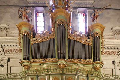 Orgue des Frères Grinda, 1791, Église Saint-Pierre-ès-Liens, L’Escarène - Agrandir l'image 2 sur 5, fenêtre modale