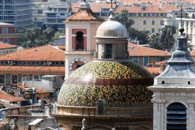 Cathédrale Sainte-Réparate, dôme du XVIIIe siècle, Nice - Agrandir l'image 2 sur 11, fenêtre modale