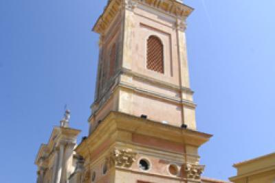 Clocher de la cathédrale Saint-Michel, Menton - Agrandir l'image 3 sur 11, fenêtre modale