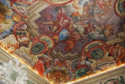 Plafond à ciel ouvert, fresque, Palais Lascaris, Nice (théâtralisation) - Agrandir l'image 11 sur 11, fenêtre modale