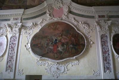 La bataille du pont Milvius, peinture, chapelle des Pénitents blancs, L’Escarène - Agrandir l'image 6 sur 11, fenêtre modale