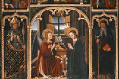 Retable de l'Annonciation, Louis Bréa, 1499 - Agrandir l'image 2 sur 3, fenêtre modale