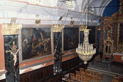 Saint-Martin-Vésubie : Chapelle Sainte-Croix ou des Pénitents blancs - Agrandir l'image 2 sur 4, fenêtre modale