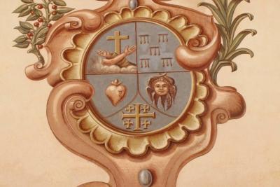 Blason de l’ordre franciscain - Agrandir l'image 2 sur 14, fenêtre modale