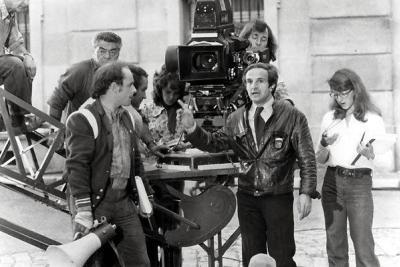 Tournage du film La nuit américaine de François Truffaut aux studios de la Victorine, 1973 - Agrandir l'image 1 sur 6, fenêtre modale