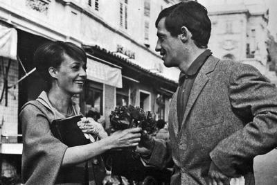 Jean-Paul Belmondo et Jeanne Moreau tournent Peau de Banane (1962) dans les rues de Nice - Agrandir l'image 2 sur 6, fenêtre modale
