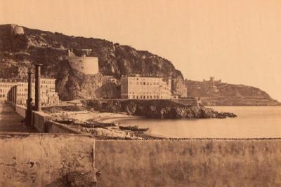Terrasse des Ponchettes, Tour Bellanda et Pension Suisse, ca 1859, auteur anonyme - Agrandir l'image 6 sur 8, fenêtre modale