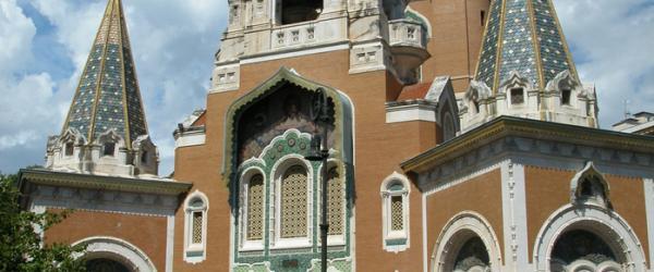 Vue générale de la cathédrale orthodoxe russe de Nice