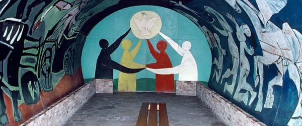 La guerre et la paix, décors de la chapelle du musée de Vallauris, Picasso