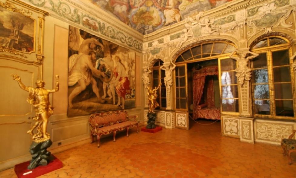 Le Palais Lascaris, vue de la chambre d'apparat - Agrandir l'image, fenêtre modale