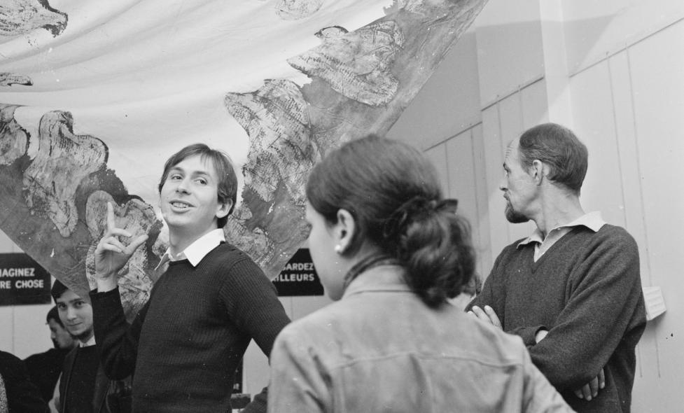 Ecole de Nice - Exposition Galerie A, au centre Bernar Venet, 1966 - Agrandir l'image, fenêtre modale